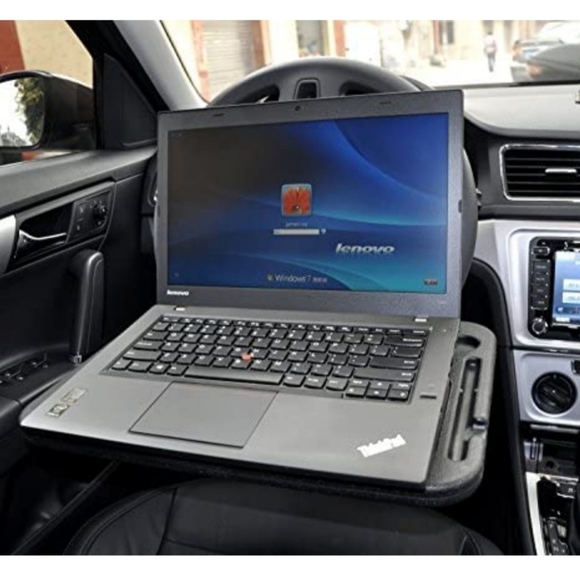 Trading car Eating/Laptop Steering Wheel Desk (Black, 16.5"x11") - Picture 6 of 9